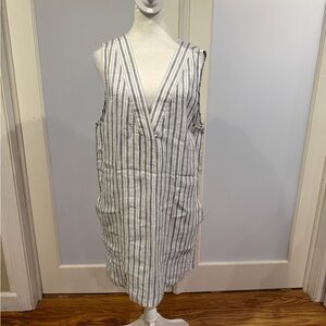 Faherty Blue and White Striped Dress